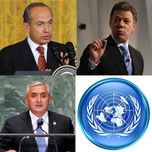 Colombia, Guatemala and Mexico issued a joint declaration demanding the UN revision of drug policy